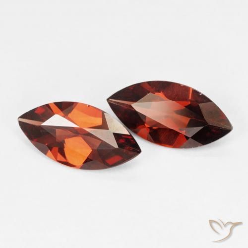 Gemas de Granate piropo Rojo escarlata intenso natural de 2.00 ct, Marquesa, VVS-VS
