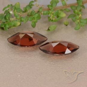 Gemas de Granate piropo Rojo medio natural de 2.15 ct, Marquesa, VVS-VS