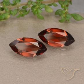 Gemas de Granate piropo Rojo medio natural de 1.99 ct, Marquesa, VVS-VS