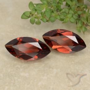 Gemas de Granate piropo Rojo oscuro natural de 2.30 ct, Marquesa, VVS-VS