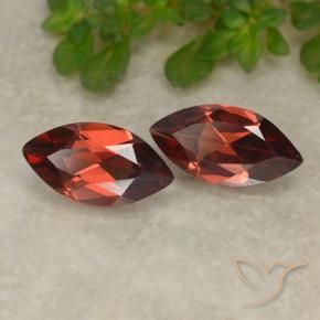 Gemas de Granate piropo Rojo oscuro natural de 2.15 ct, Marquesa, VVS-VS