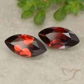 Gemas de Granate piropo Rojo oscuro natural de 2.35 ct, Marquesa, VVS-VS