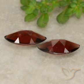 Gemas de Granate piropo Rojo oscuro natural de 2.35 ct, Marquesa, VVS-VS