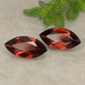 Gemas de granate piropo rojo natural de 2,32 ct, marquesa, VVS-VS