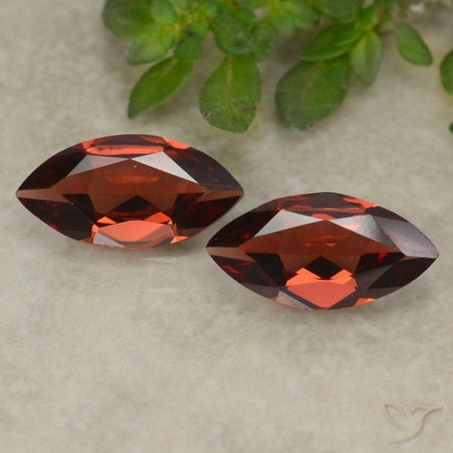 2.15ctw Natural Rojo oscuro Granate piropo, Marquesa, VVS-VS