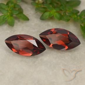 Gemas de Granate piropo Rojo oscuro natural de 2.09 ct, Marquesa, VVS-VS