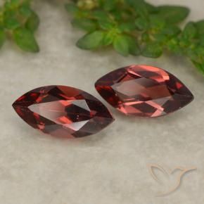 Gemas de Granate piropo Rojo escarlata intenso natural de 2.38 ct, Marquesa, VVS-VS