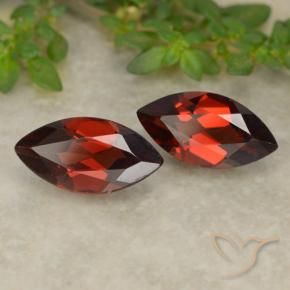 Gemas de Granate piropo Rojo sangre intenso natural de 2.63 ct, Marquesa, VVS-VS