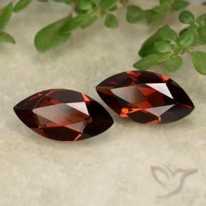 Gemas de Granate piropo Rojo oscuro natural de 2.30 ct, Marquesa, VVS-VS