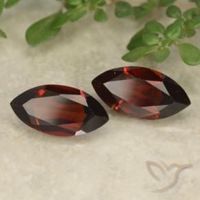 Gemas de Granate piropo Rojo oscuro natural de 2.37 ct, Marquesa, VVS-VS