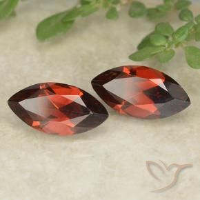 Gemas de Granate piropo Rojo oscuro natural de 2.35 ct, Marquesa, VVS-VS