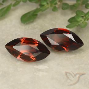 Gemas de Granate piropo Rojo oscuro natural de 2.61 ct, Marquesa, VVS-VS