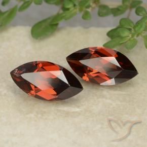 Gemas de Granate piropo Rojo oscuro natural de 2.51 ct, Marquesa, VVS-VS