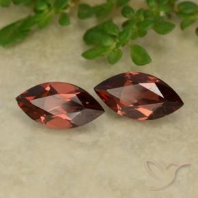 Gemas de Granate piropo Rojo escarlata intenso natural de 2.38 ct, Marquesa, VVS-VS