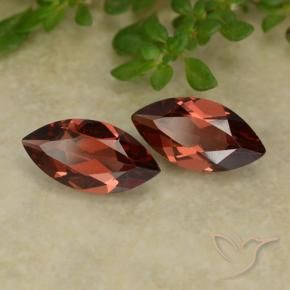 Gemas de Granate piropo Rojo oscuro natural de 2.24 ct, Marquesa, VVS-VS