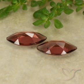 Gemas de Granate piropo Rojo oscuro natural de 2.24 ct, Marquesa, VVS-VS