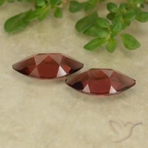 Gemas de Granate piropo Rojo oscuro natural de 2.41 ct, Marquesa, VVS-VS