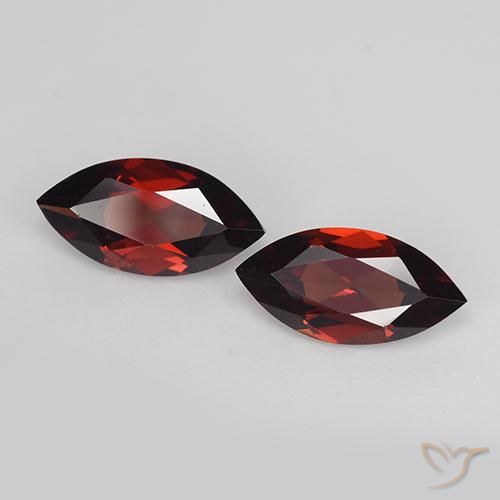 Gemas de Granate piropo Rojo oscuro natural de 2.31 ct, Marquesa, VVS-VS