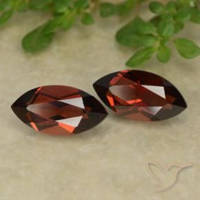 Gemas de Granate piropo Rojo oscuro natural de 3.06 ct, Marquesa, VVS-VS