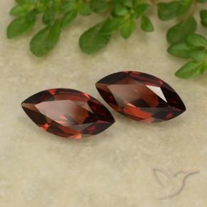 Gemas de Granate piropo Rojo oscuro natural de 2.22 ct, Marquesa, VVS-VS
