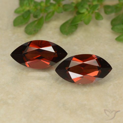 2.95ctw Natural Rojo oscuro Granate piropo, Marquesa, VVS-VS