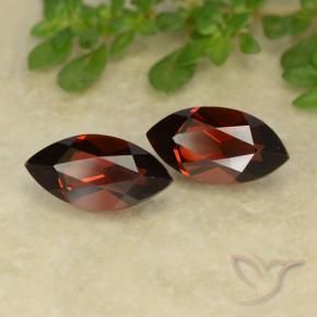 Gemas de Granate piropo Rojo oscuro natural de 2.95 ct, Marquesa, VVS-VS