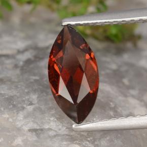 Granate piropo rojo natural de 1,22 ct, marquesa, VVS-VS