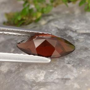 Granate piropo rojo natural de 1,22 ct, marquesa, VVS-VS
