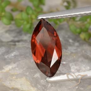 Granate piropo Rojo escarlata intenso natural de 1.17 ct, Marquesa, VS