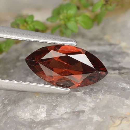 1.21ct Natural Rojo oscuro Granate piropo, Marquesa, VVS-VS