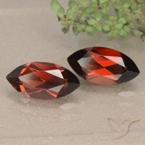 Gemas de Granate piropo Rojo oscuro natural de 2.57 ct, Marquesa, VVS-VS