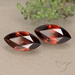 Gemas de Granate piropo Rojo oscuro natural de 2.56 ct, Marquesa, VVS-VS