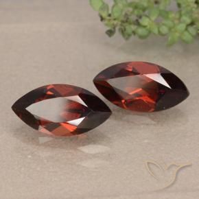 Gemas de Granate piropo Rojo oscuro natural de 2.65 ct, Marquesa, VVS-VS