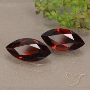 Gemas de Granate piropo Rojo oscuro natural de 2.22 ct, Marquesa, VVS-VS