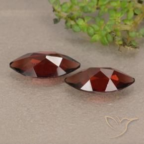 Gemas de Granate piropo Rojo oscuro natural de 2.22 ct, Marquesa, VVS-VS