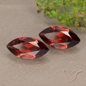 Gemas de Granate piropo Rojo oscuro natural de 2.35 ct, Marquesa, VVS-VS