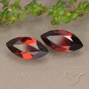 Gemas de Granate piropo Rojo oscuro natural de 2.12 ct, Marquesa, VVS-VS