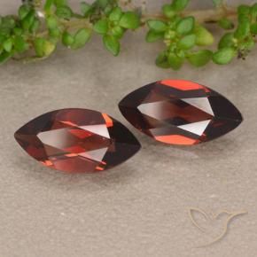 Gemas de Granate piropo Rojo escarlata intenso natural de 2.54 ct, Marquesa, VVS-VS