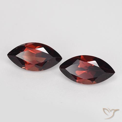 Gemas de Granate piropo Rojo oscuro natural de 2.74 ct, Marquesa, VVS-VS