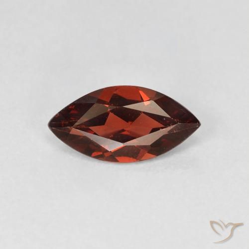 Granate piropo Rojo oscuro natural de 1.17 ct, Marquesa, VVS-VS