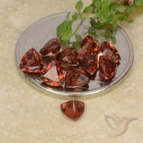 Gemas de Granate piropo Rojo medio natural de 3.18 ct, Trillón, VS