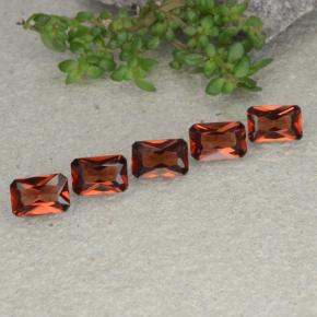 Gemas de granate piropo rojo natural de 2,76 ct, corte esmeralda, VVS-VS