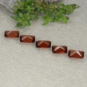 Gemas de granate piropo rojo natural de 2,76 ct, corte esmeralda, VVS-VS