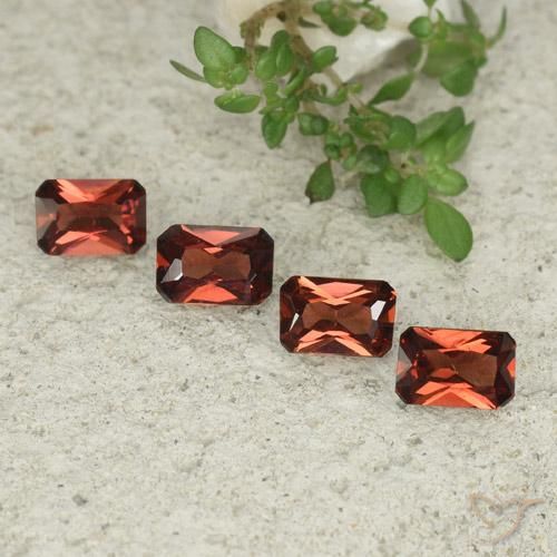 2.44ctw Natural Rojo sangría Granate piropo, corte esmeralda, VVS-VS