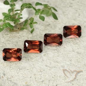 Gemas de Granate piropo Rojo medio natural de 2.45 ct, Corte Octágono / Esmeralda, VVS-VS