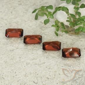 Gemas de Granate piropo Rojo medio natural de 2.45 ct, Corte Octágono / Esmeralda, VVS-VS