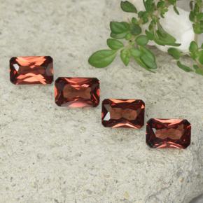 Gemas de Granate Piropo Roja natural de 2.28 ct, corte esmeralda, VVS-VS