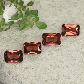 Gemas de Granate Piropo Roja natural de 2.28 ct, corte esmeralda, VVS-VS