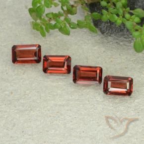 Gemas de Granate piropo Rojo medio natural de 2.12 ct, Corte Octágono / Esmeralda, VS