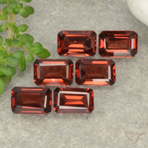 3.60ctw Natural Rojo escarlata Granate piropo, corte esmeralda, VS